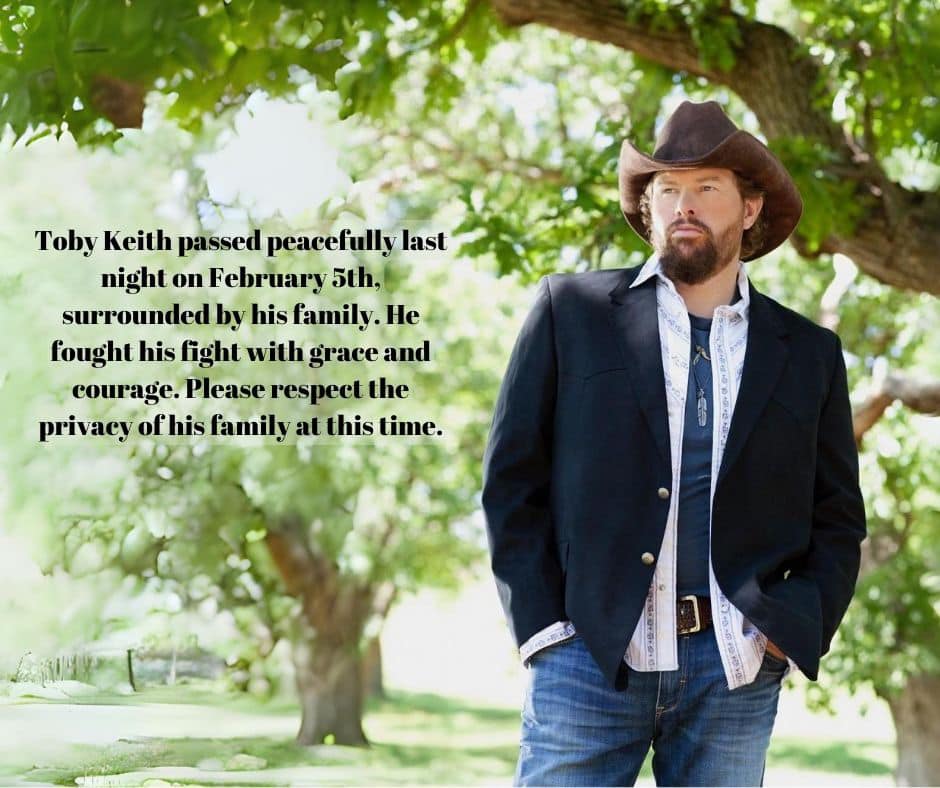 BULLETIN Country Music Star Toby Keith Has Died Todd Starnes